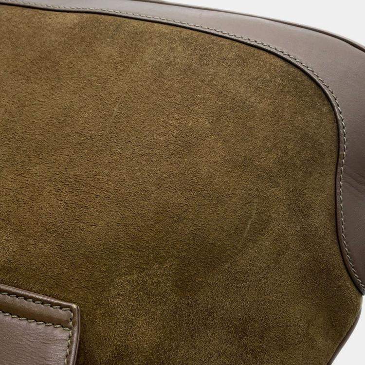 Pre Owned Gucci Shoulder Bag Jackie Suede Vault