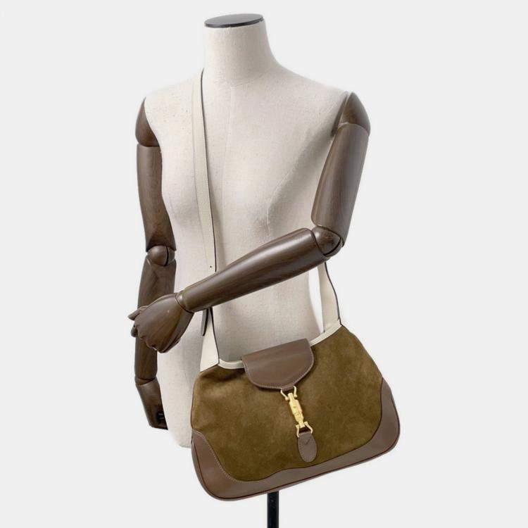 Pre Owned Gucci Shoulder Bag Jackie Suede Vault
