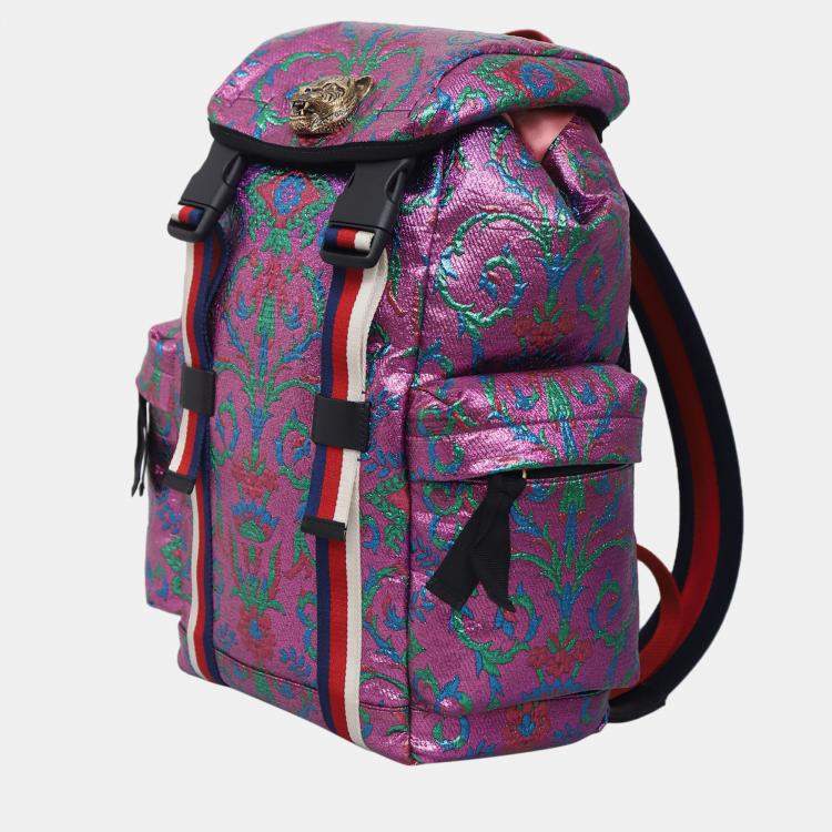 Pre Owned GG Multicolor Brocade Backpack