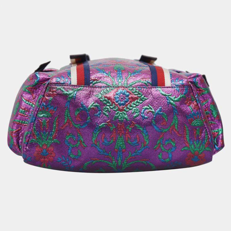 Pre Owned GG Multicolor Brocade Backpack
