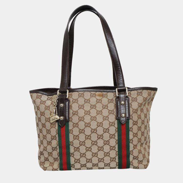 Pre Owned Jolicoeur Medium GG Canvas Tote Bag