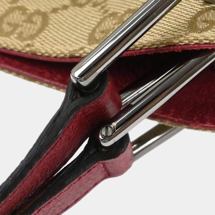 Pre Owned Gucci Beige Canvas GG Hobo Handbag