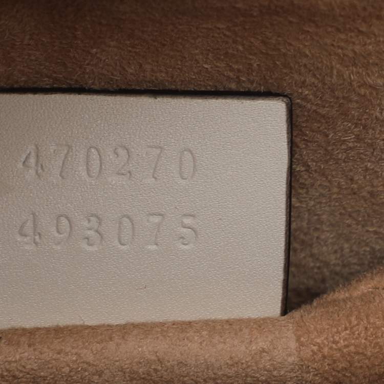 Pre Owned Gucci White Leather Mini Web Sylvie Top Handle Bag