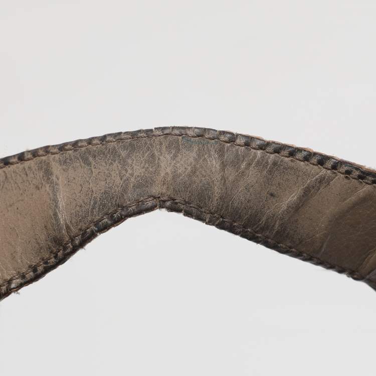 Pre Owned Gucci Taupe Leather Soho Disco Hobo