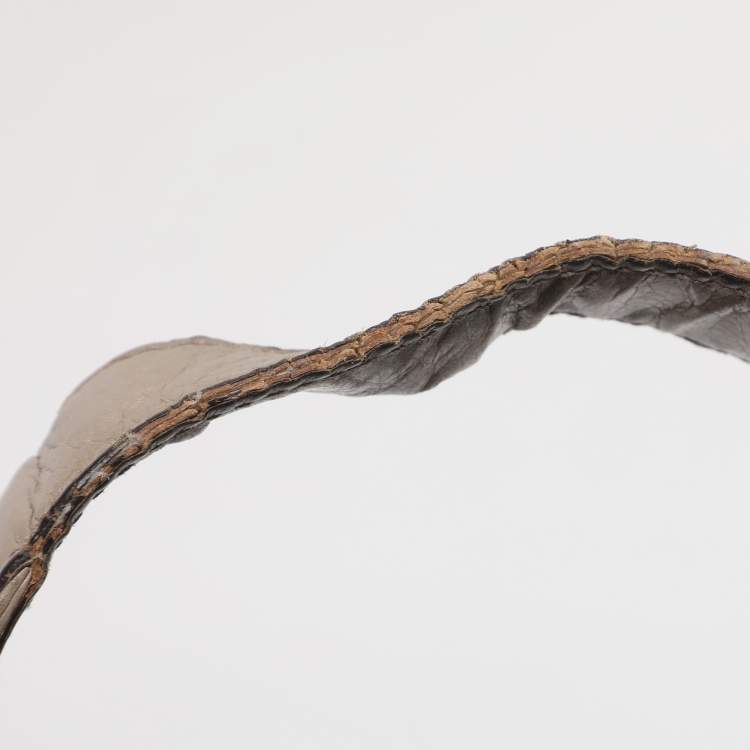 Pre Owned Gucci Taupe Leather Soho Disco Hobo