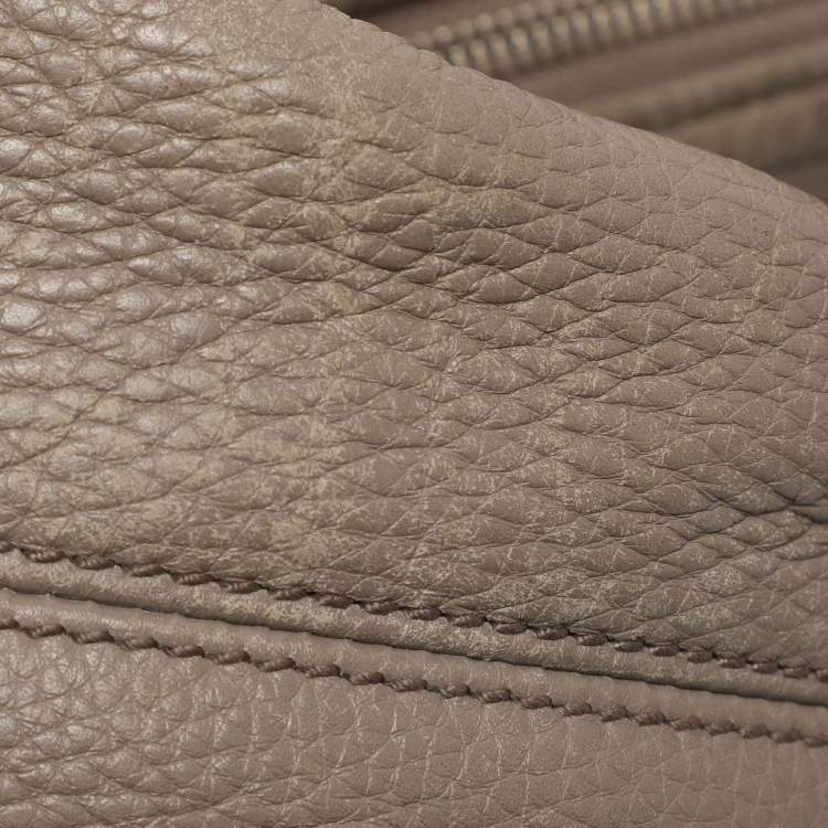 Pre Owned Gucci Taupe Leather Soho Disco Hobo