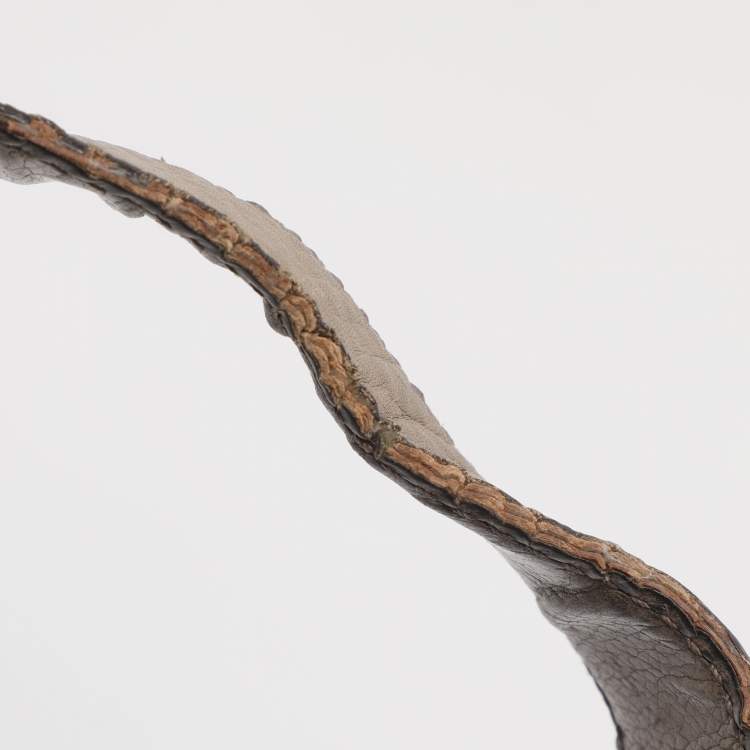 Pre Owned Gucci Taupe Leather Soho Disco Hobo