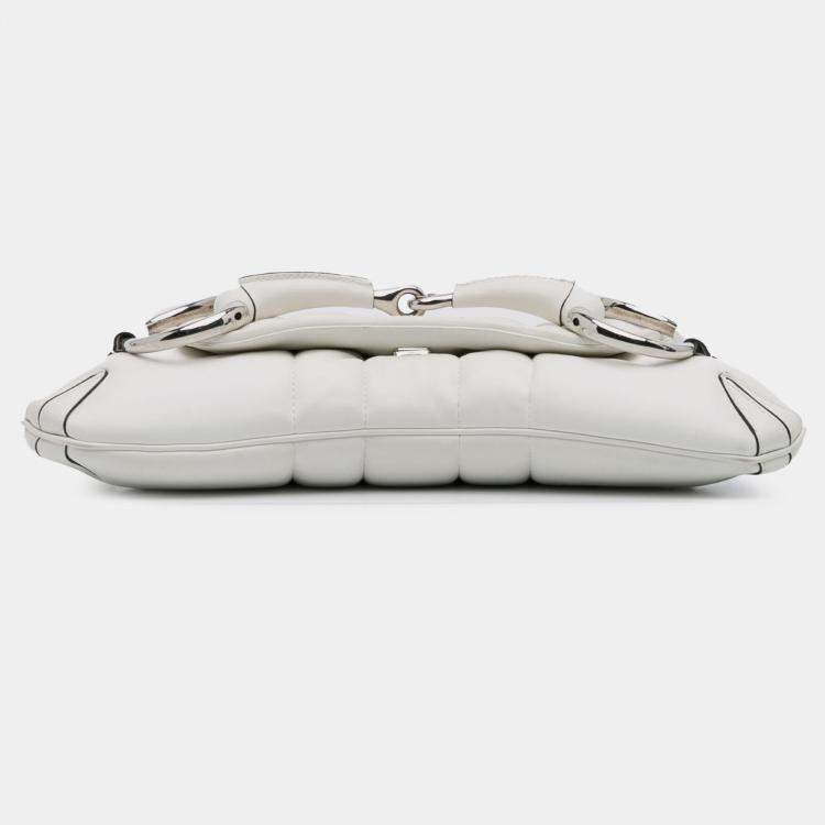 Pre Owned Gucci Horsebit Chain Small Leather Satchel Bag