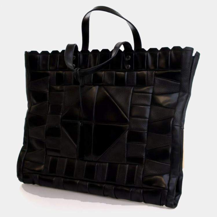 Pre Owned Gucci Calfskin Patchwork Tote