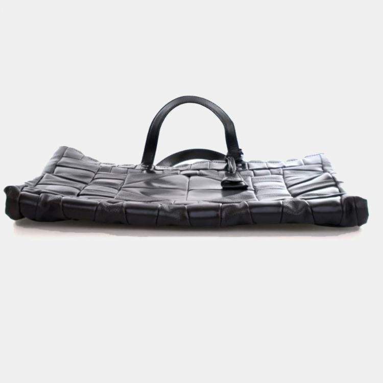 Pre Owned Gucci Calfskin Patchwork Tote