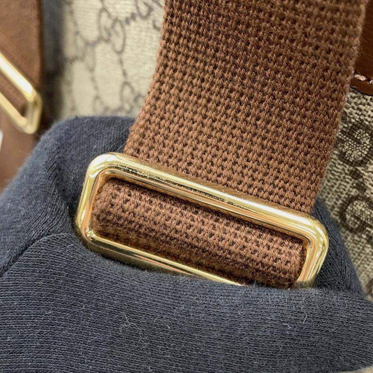 Pre Owned Gucci Interlocking G GG Supreme Backpack Beige/Brown Pvc Leather