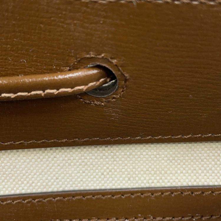 Pre Owned Gucci Interlocking G GG Supreme Backpack Beige/Brown Pvc Leather