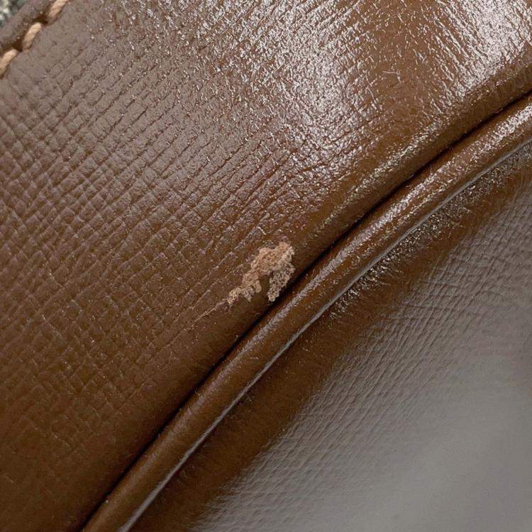 Pre Owned Gucci Interlocking G GG Supreme Backpack Beige/Brown Pvc Leather