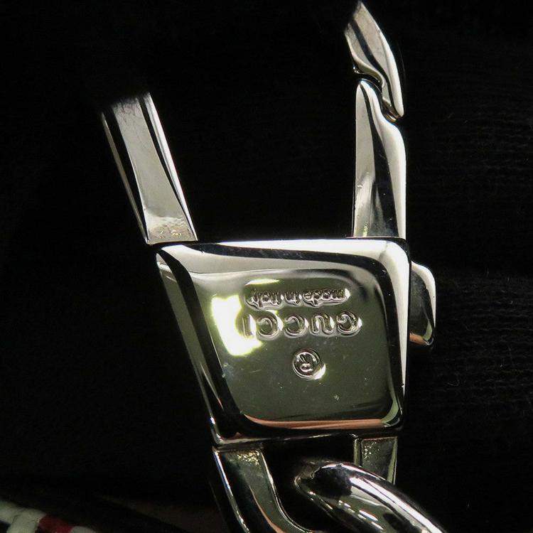 Pre Owned Gucci Embroidery Tote Bag Multicolor Canvas Leather Size Small