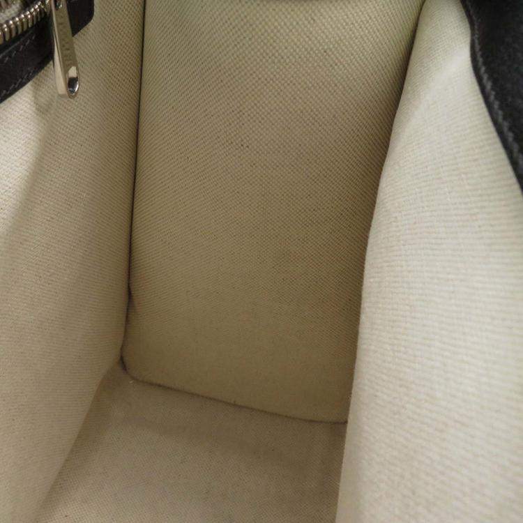 Pre Owned Gucci Embroidery Tote Bag Multicolor Canvas Leather Size Small