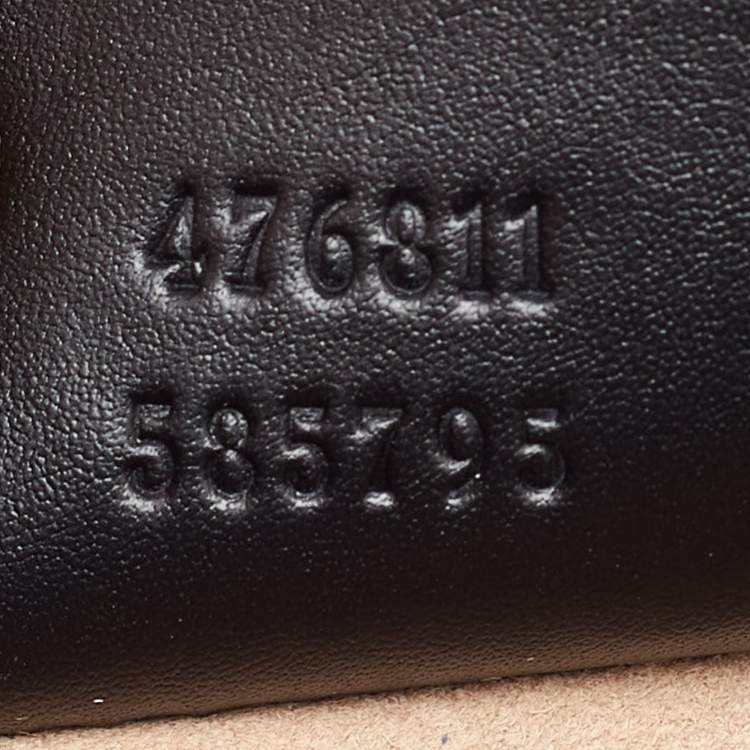 Pre Owned Gucci Black Leather Web Chain Sylvie Belt Bag