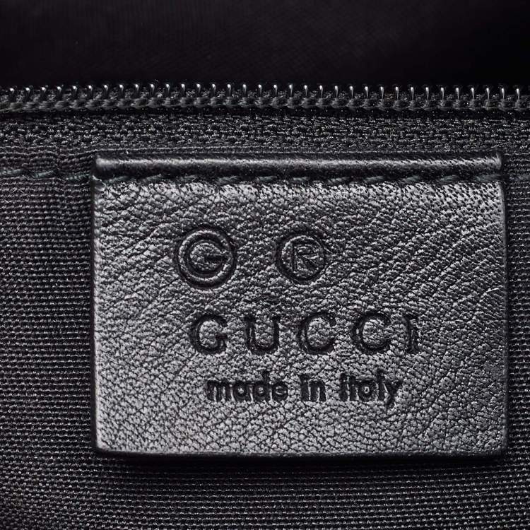 Pre Owned Gucci Black Guccissima Leather Medium Sukey Hobo