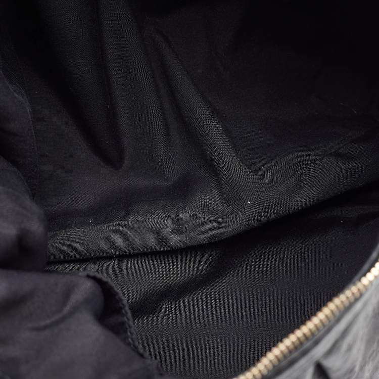 Pre Owned Gucci Black Guccissima Leather Medium Sukey Hobo