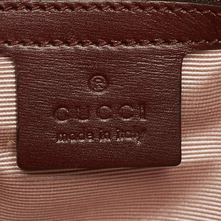 Pre Owned Gucci Burgundy Leather Arli Tote