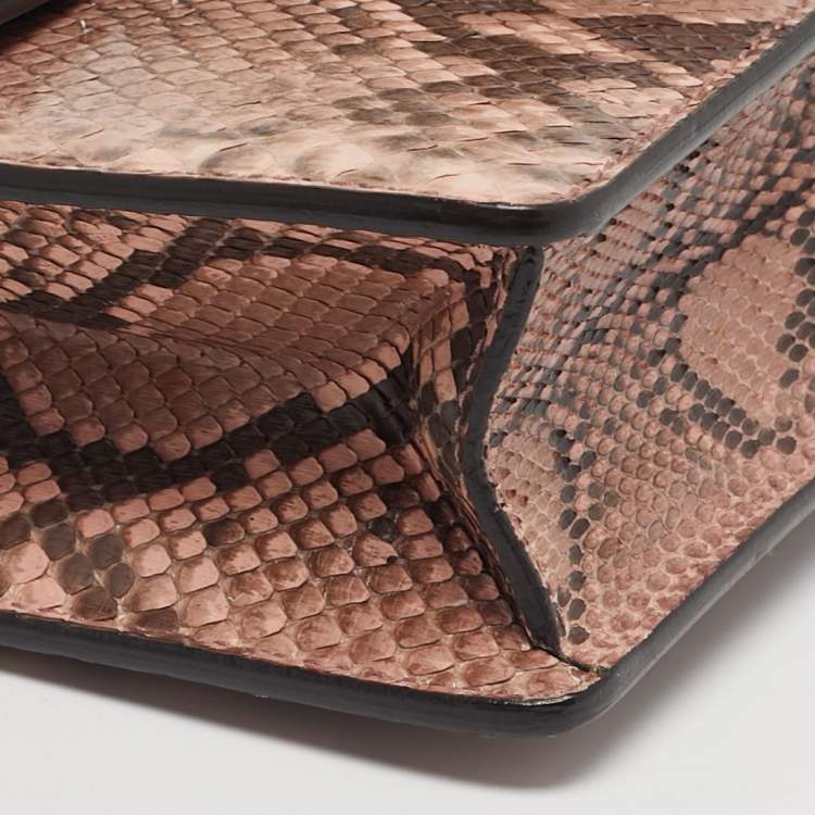 Pre Owned Gucci Pink Python Mini Crystal Dionysus Shoulder Bag