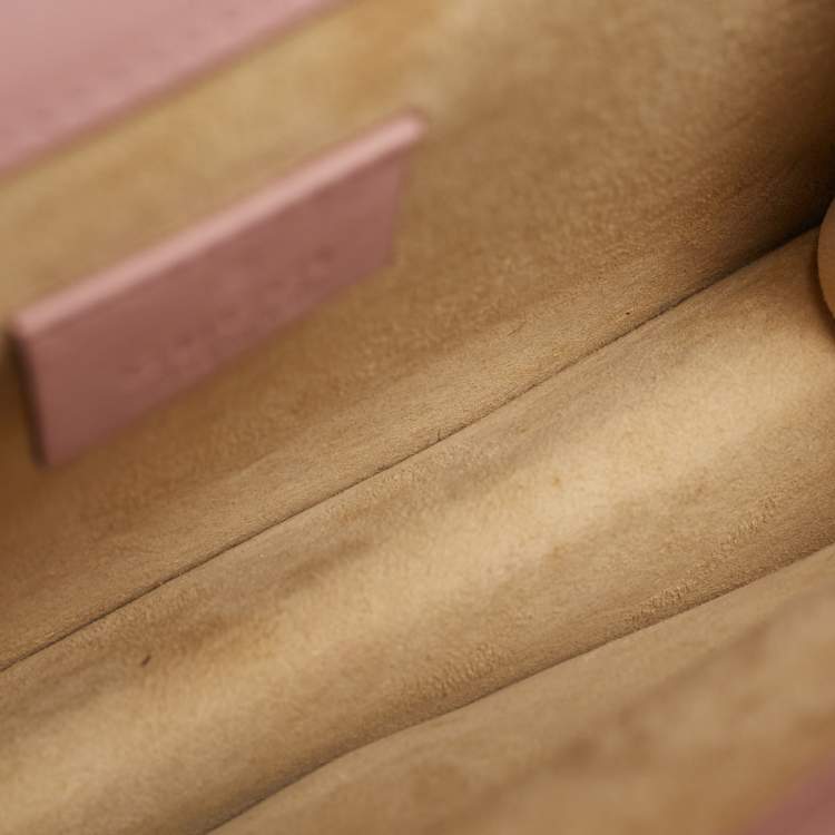 Pre Owned Gucci Pink Python Mini Crystal Dionysus Shoulder Bag