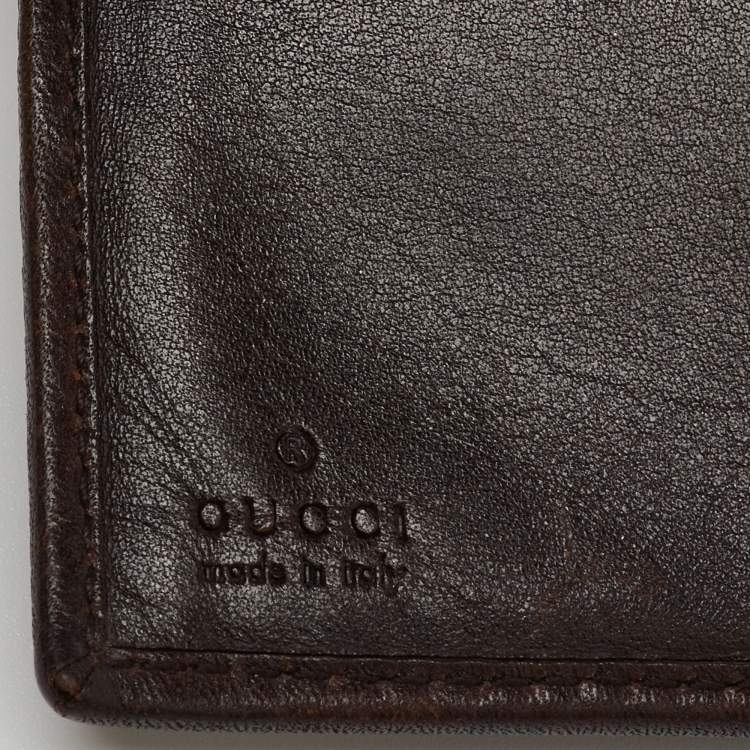 Pre Owned Gucci Beige/Brown Canvas and Leather Web GG Reins Compact Wallet