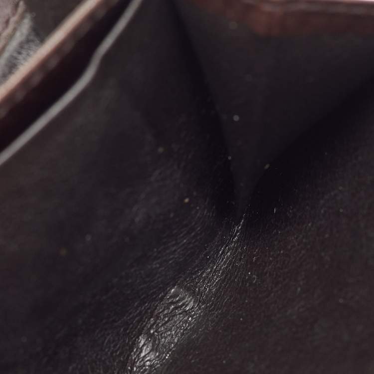 Pre Owned Gucci Beige/Brown Canvas and Leather Web GG Reins Compact Wallet