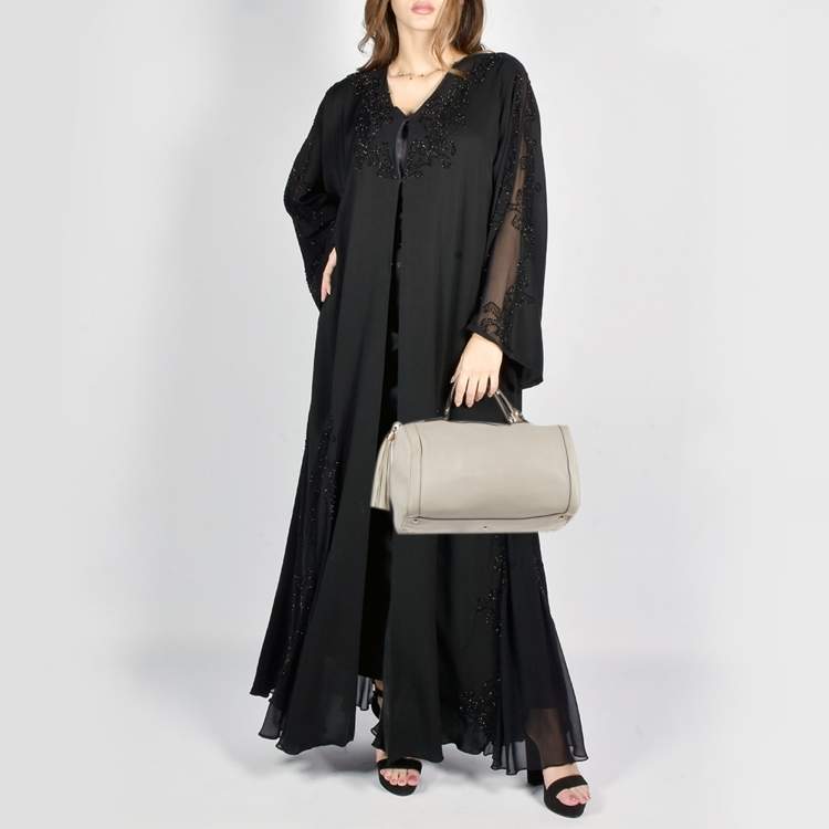 Pre Owned Gucci Off White Leather Soho Boston Bag