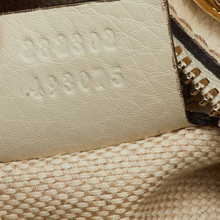 Pre Owned Gucci Off White Leather Soho Boston Bag