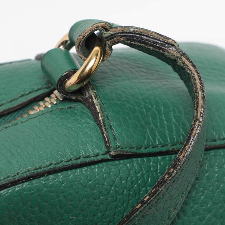 Pre Owned Gucci Green Leather Small Soho Disco Crossbody Bag