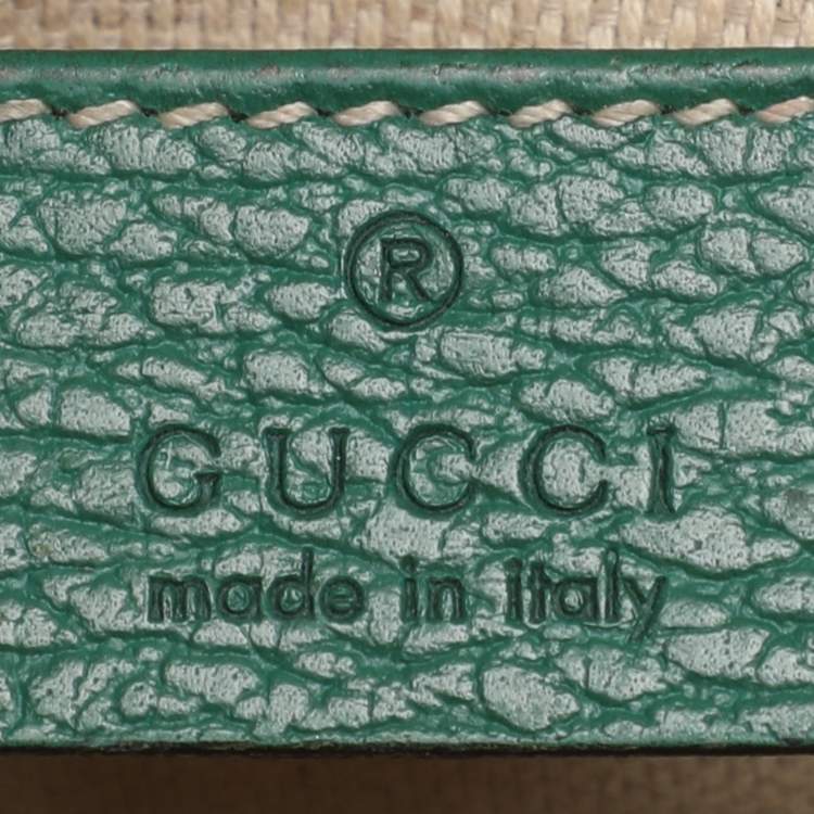 Pre Owned Gucci Green Leather Small Soho Disco Crossbody Bag