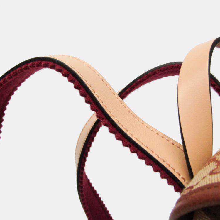 Pre Owned حقيبة ظهر غوتشي كانفاس جي جي جلد بيج بني