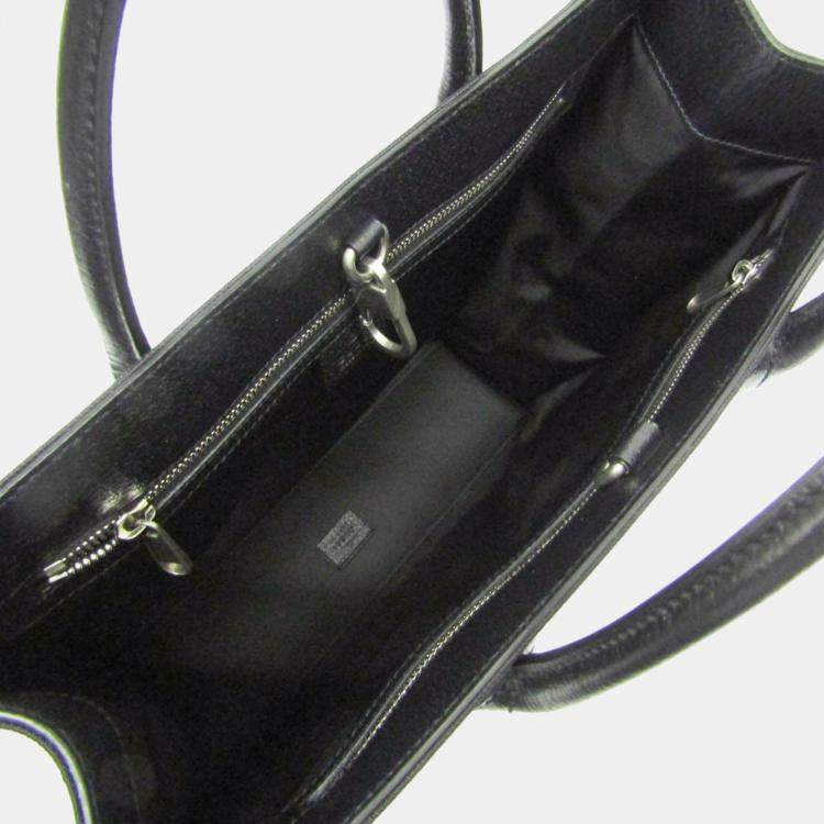 Pre Owned Gucci Off The Grid GG Nylon Canvas Leather Handbag Black