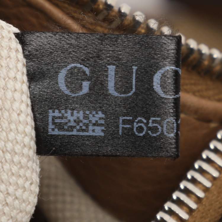 Pre Owned Gucci Brown/Beige GG Canvas Medium Techno Horsebit Hobo