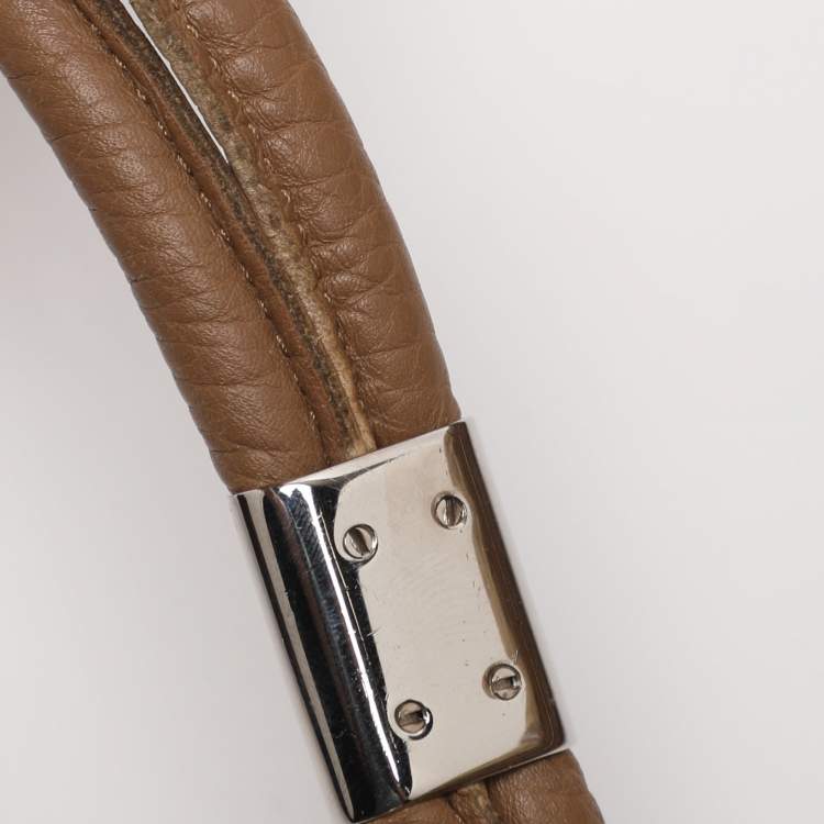 Pre Owned Gucci Brown/Beige GG Canvas Medium Techno Horsebit Hobo