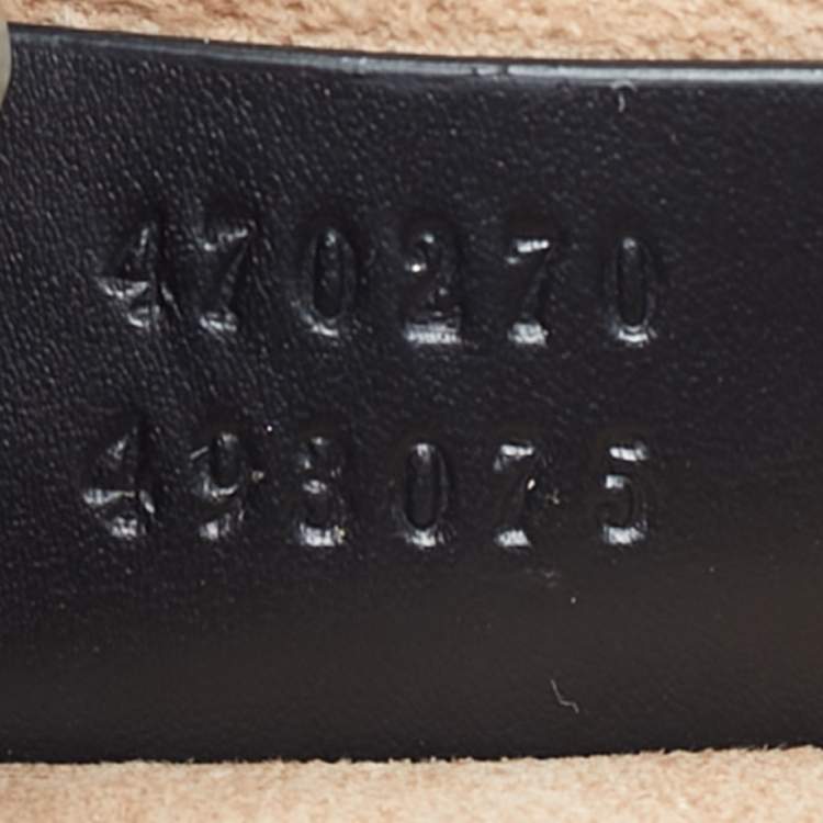 Pre Owned Gucci Black Leather Mini Web Sylvie Top Handle Bag