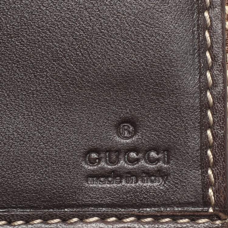 Pre Owned Gucci Beige/Brown GG Canvas Lovely Heart Continental Wallet