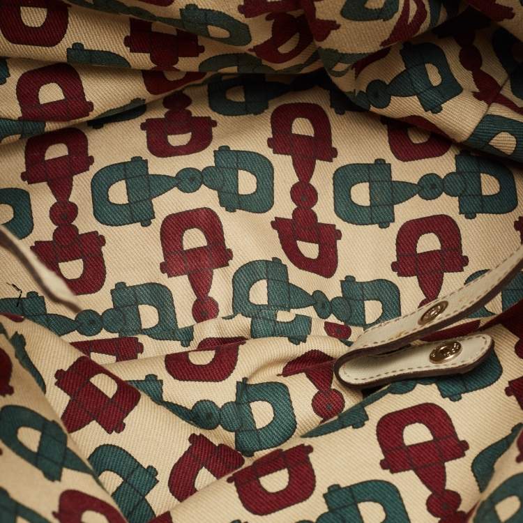 مملوكة مسبقًا Gucci Cream Guccissima Leather Pelham Bag