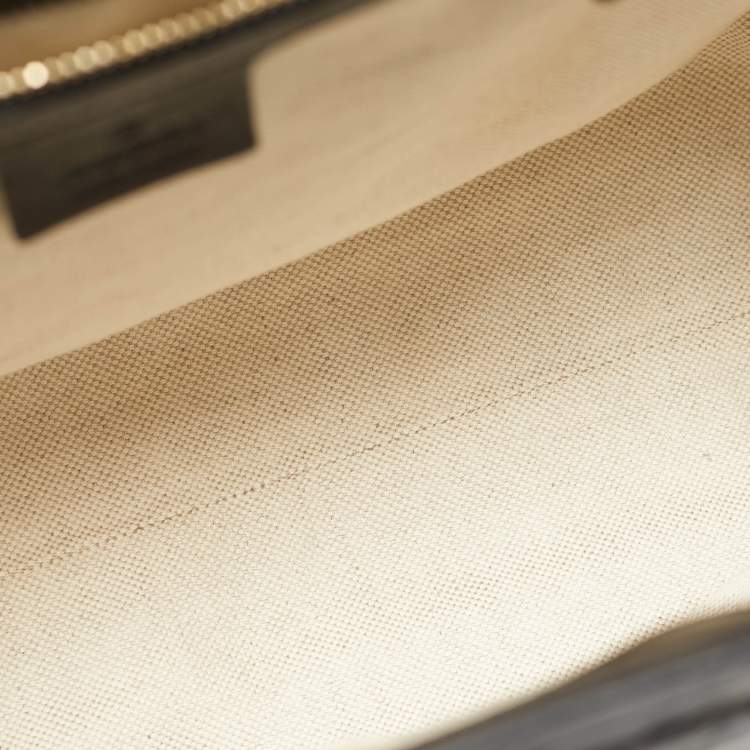 Pre Owned Gucci Black Guccissima Leather Large Emily Chain Shoulder Bag