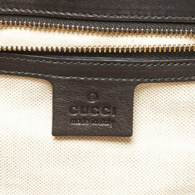 Pre Owned Gucci Black Guccissima Leather Large Emily Chain Shoulder Bag