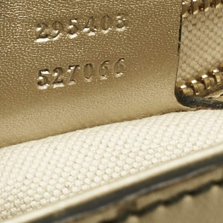 Pre Owned Gucci Pale Gold Guccissima Leather Large Emily Chain Shoulder Bag