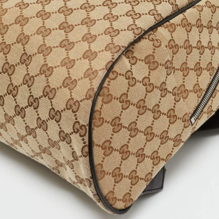 Pre Owned Gucci Beige/Brown GG Canvas Backpack