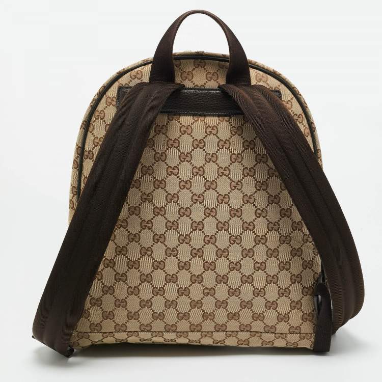 Pre Owned Gucci Beige/Brown GG Canvas Backpack
