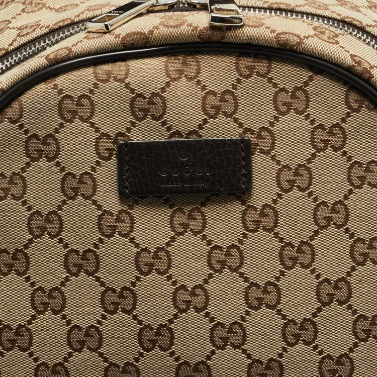 Pre Owned Gucci Beige/Brown GG Canvas Backpack