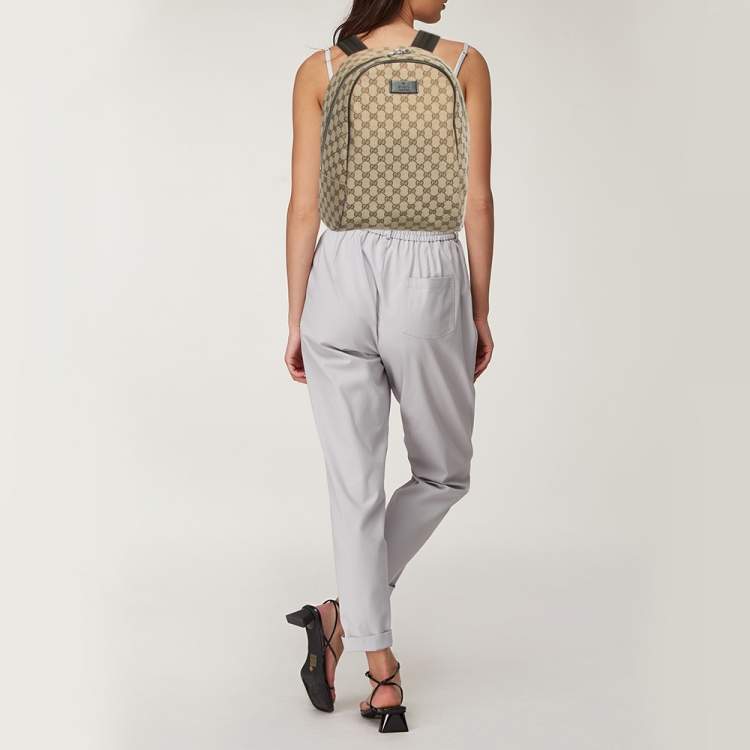 Pre Owned Gucci Beige/Brown GG Canvas Backpack