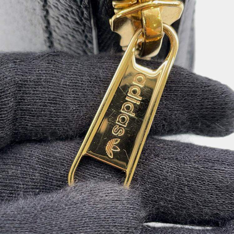 Pre Owned Gucci Horsebit 2Way Handbag Adidas Collaboration Black Leather