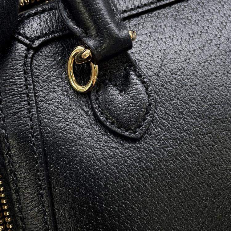 Pre Owned Gucci Horsebit 2Way Handbag Adidas Collaboration Black Leather