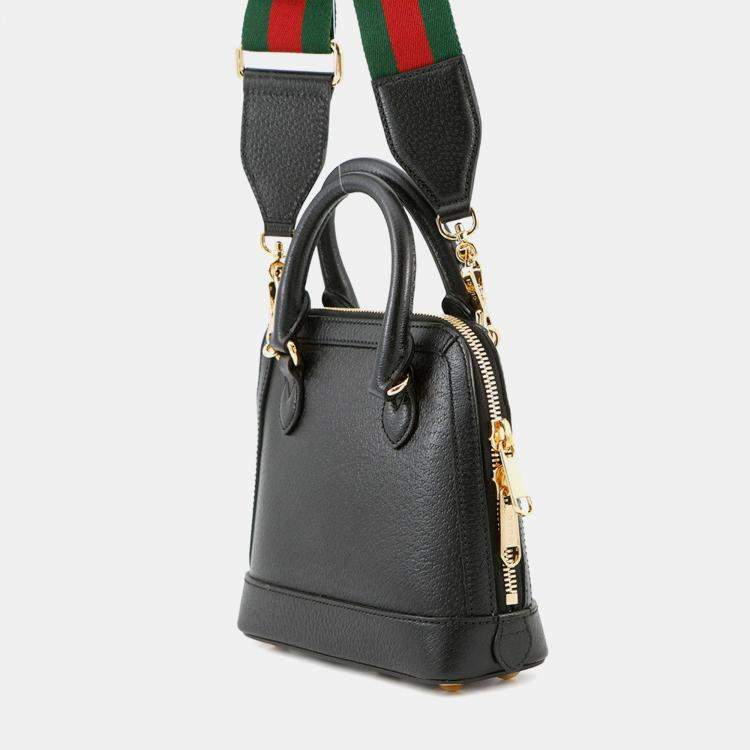 Pre Owned Gucci Horsebit 2Way Handbag Adidas Collaboration Black Leather