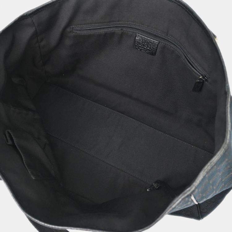 Pre Owned Gucci Black GG Tote Bag