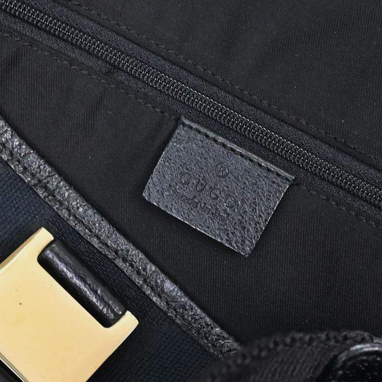 Pre Owned Gucci Black GG Tote Bag